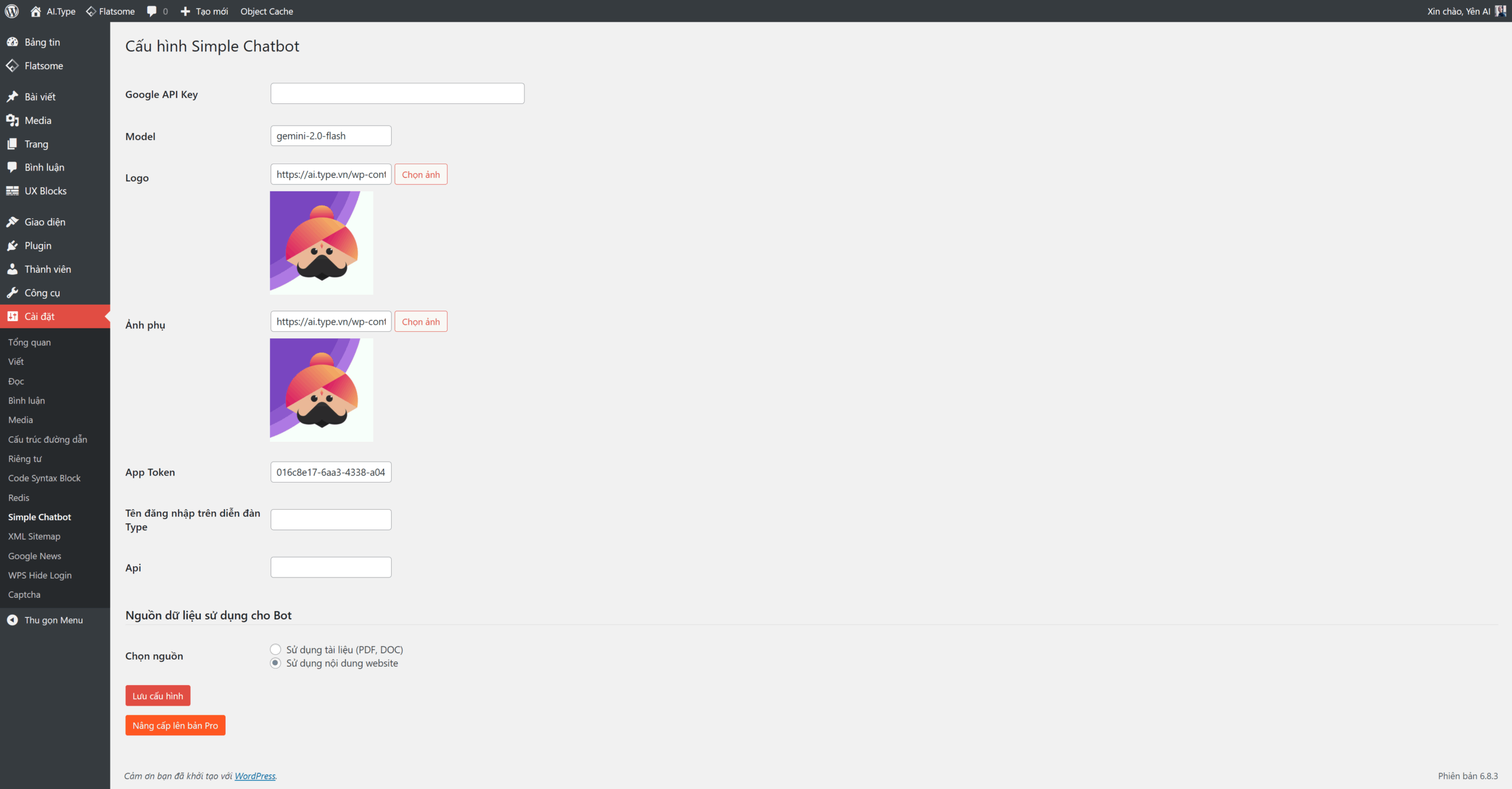 Cấu Hình Simple Chatbot Plugin